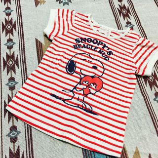 スヌーピー 95cm SNOOPY Tシャツ ボーダー キャラT(その他)