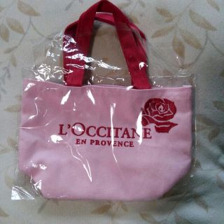 ロクシタン(L'OCCITANE)の値下げ！ロクシタン新品ローズミニトートバッグピンク(トートバッグ)