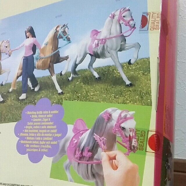 Barbie(バービー)のレア✨Barbieデコレーションポニー🐴【バービー人形】 キッズ/ベビー/マタニティのおもちゃ(ぬいぐるみ/人形)の商品写真