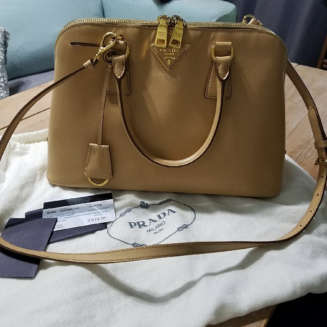新作商品 PRADA - PRADA☆サフィアーノ2way今季ピンクベージュ