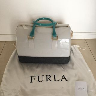 フルラ(Furla)のフルラ ☆デニム×ホワイトキャンディバッグ(ハンドバッグ)