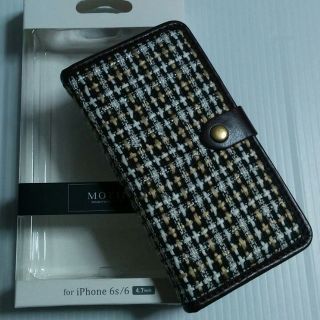 iPhone6　秋冬 / 手帳型ケース、MOTIF　ツイード生地/レザー(その他)