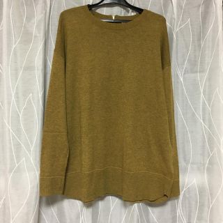 エイチアンドエム(H&M)のニットワンピ からし色(ニット/セーター)