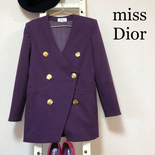 クリスチャンディオール(Christian Dior)の新品パープル45000コート&ディオール パープルジャケットセット(ノーカラージャケット)