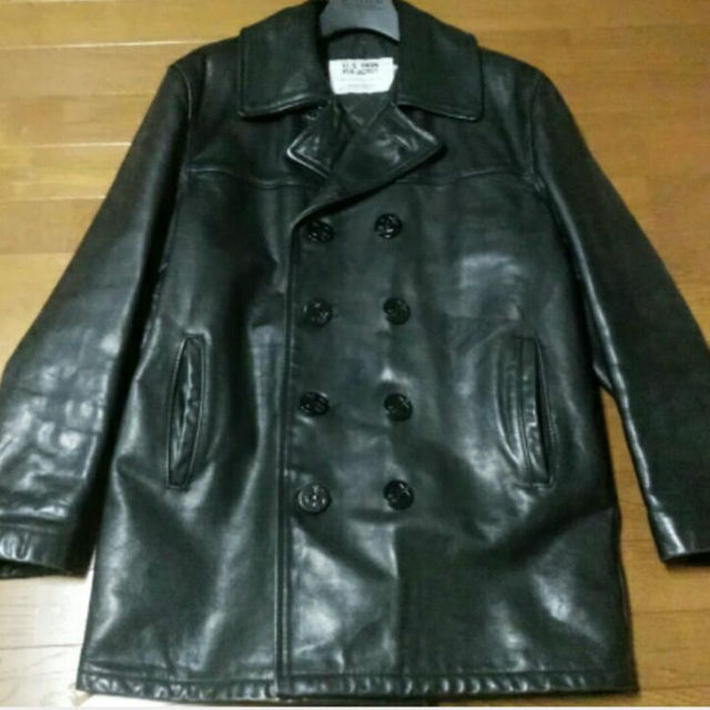 schott(ショット)の極上美品ショットSchott厚革Pコート メンズのジャケット/アウター(ライダースジャケット)の商品写真