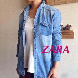 ザラ(ZARA)のZARA☆デニムシャツ(シャツ/ブラウス(半袖/袖なし))