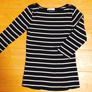 ザラ(ZARA)のZARA 7部丈ボーダー カットソー(カットソー(長袖/七分))