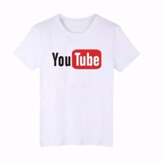 ☆YOUTUBE ユーチューブ ロゴTシャツ　XSサイズ　ホワイト　白(その他)