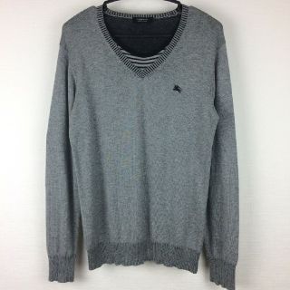 バーバリーブラックレーベル(BURBERRY BLACK LABEL)のBURBERRY BLACK LABEL 長袖クルーネックニット グレー 2(ニット/セーター)