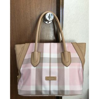 バーバリーブルーレーベル(BURBERRY BLUE LABEL)の【0107f3様専用】ブルーレーベルクレストブリッジ ブロックチェックバッグ(ハンドバッグ)