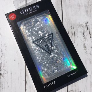 ゲス(GUESS)の【新品・箱付】GUESS キラキラ iPhone7グリッタースマホケース (iPhoneケース)