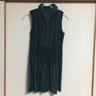 プリーツプリーズイッセイミヤケ(PLEATS PLEASE ISSEY MIYAKE)のPLEATS PLEASE ノースリーブ チュニック サイズ3(ミニワンピース)