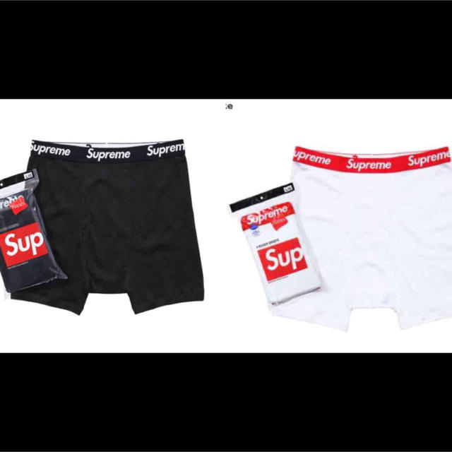 Supreme - 送料込⭐︎ supreme Hanes ボクサー パンツ Sサイズ 白黒セットの通販 by SUP.shop｜シュプリームならラクマ