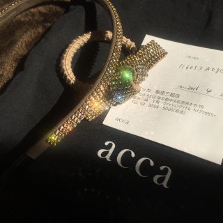 アッカ(acca)の定価21600円🌟ゴールド✖︎ダークブラウン(ヘアゴム/シュシュ)