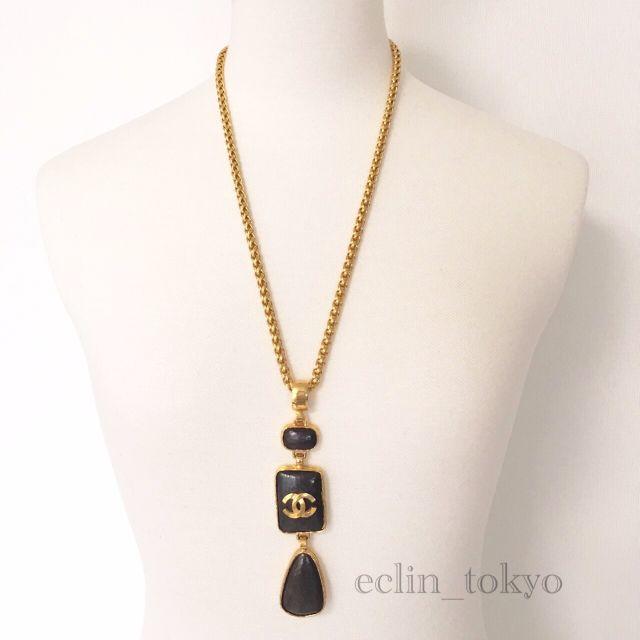 CHANEL(シャネル)の＊レア＊シャネル 特大トップ ウッド ココマーク チェーンネックレス E402 レディースのアクセサリー(ネックレス)の商品写真