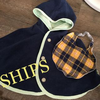 シップスキッズ(SHIPS KIDS)のシップスSHIPSポンチョ&スタイ リバーシブル80(ジャケット/コート)