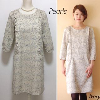 【新品】日本製★pearls 授乳口付き マタニティドレスワンピース(ひざ丈ワンピース)