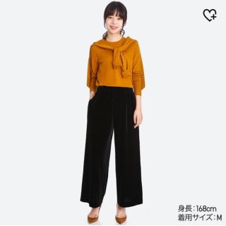 ユニクロ(UNIQLO)のUNIQLO ベロアワイドパンツ(カジュアルパンツ)