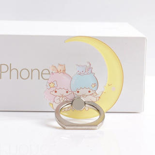 かわいい〜♡ キキララ 携帯リング スマホスタンド 新品 送料無料(モバイルケース/カバー)