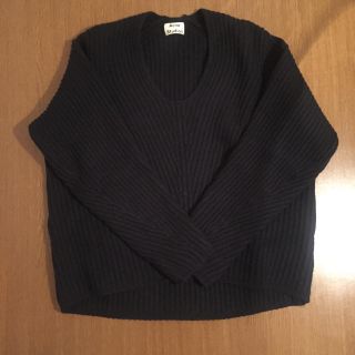 アクネ(ACNE)のacne vネックニット ブラック(ニット/セーター)