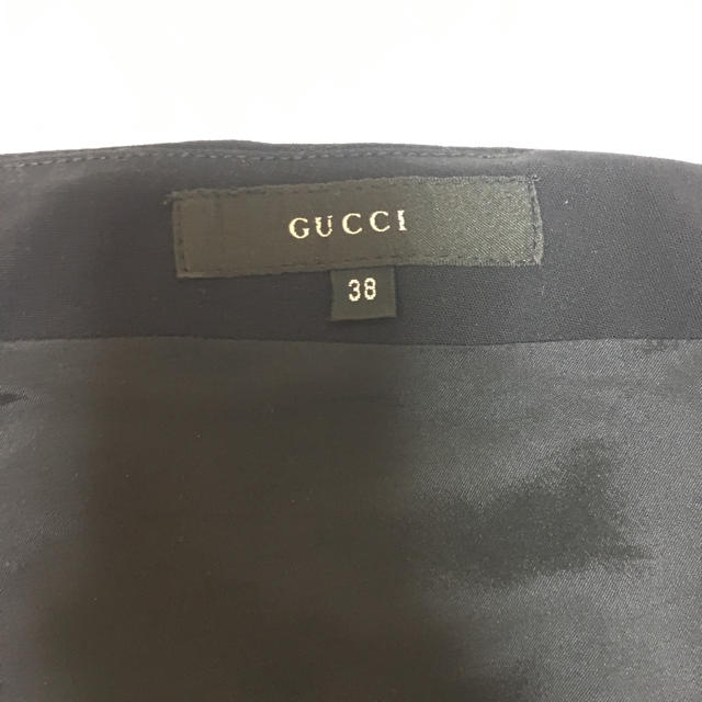 Gucci(グッチ)の【三連休限定お値引き】GUCCIウールネイビースカート レディースのスカート(ひざ丈スカート)の商品写真