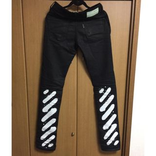 オフホワイト(OFF-WHITE)のオフホワイト off-white ブラックデニム       サイズ２９(デニム/ジーンズ)