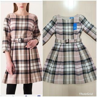 バーバリーブルーレーベル(BURBERRY BLUE LABEL)の美品☆ブルーレーベルクレストブリッジ☆2017☆タータンチェックワンピース(ひざ丈ワンピース)