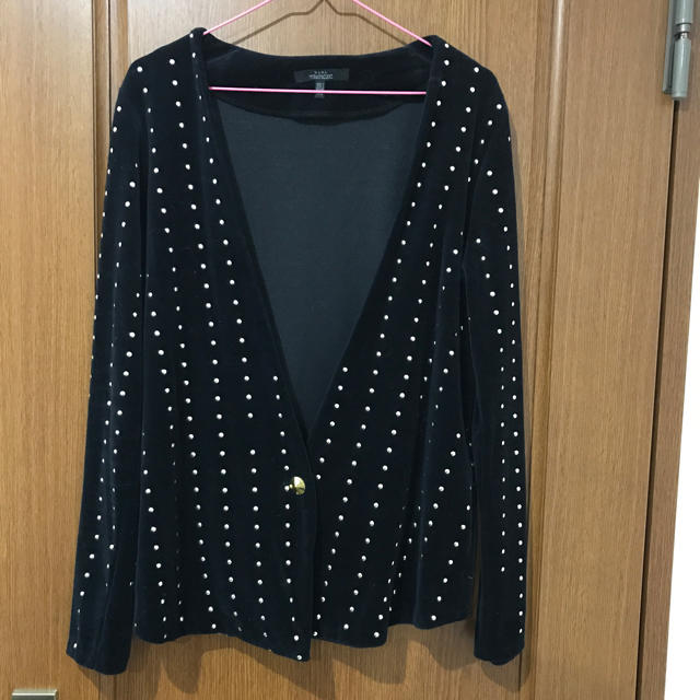 ZARA ベロア スタッズ ジャケット