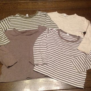 ムジルシリョウヒン(MUJI (無印良品))の無印良品 長袖Tシャツ 80 4枚セット(Ｔシャツ)