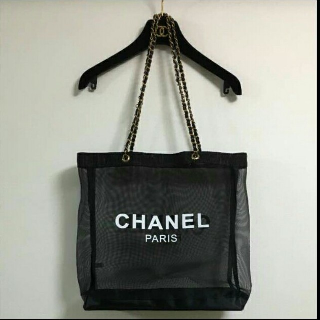 CHANEL ノベルティメッシュバッグ トート ブラック - トートバッグ