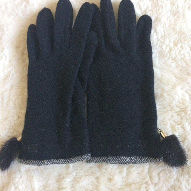手袋ミンク付き レディースのファッション小物(手袋)の商品写真