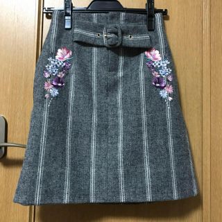 ジルバイジルスチュアート(JILL by JILLSTUART)のJILL by JILLSTUART  アンクルチェックフローラルスカート(ミニスカート)