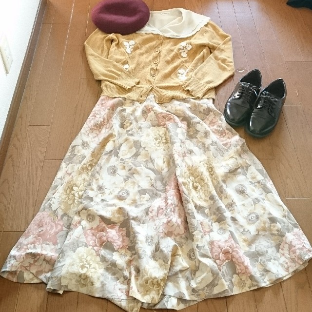 レトロ ヴィンテージ 花柄 スカート レディースのスカート(ロングスカート)の商品写真