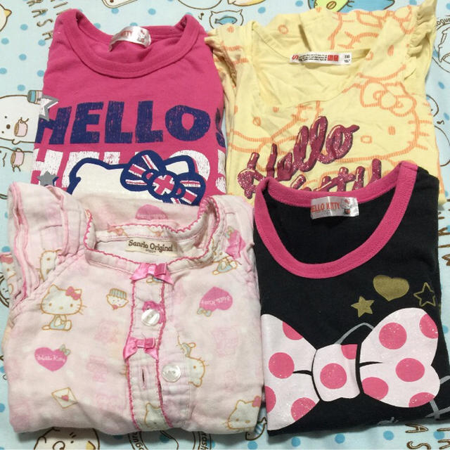 ハローキティ(ハローキティ)のキティーちゃんTシャツセット キッズ/ベビー/マタニティのキッズ服女の子用(90cm~)(Tシャツ/カットソー)の商品写真