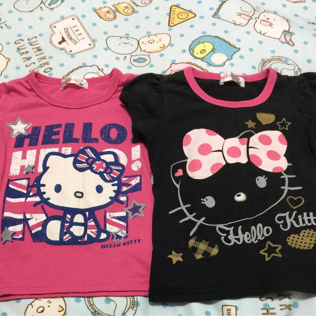 ハローキティ(ハローキティ)のキティーちゃんTシャツセット キッズ/ベビー/マタニティのキッズ服女の子用(90cm~)(Tシャツ/カットソー)の商品写真