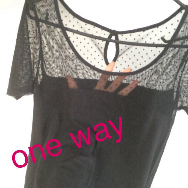 one*way(ワンウェイ)のoneway ティーシャツ 透け感ドット レディースのトップス(Tシャツ(半袖/袖なし))の商品写真