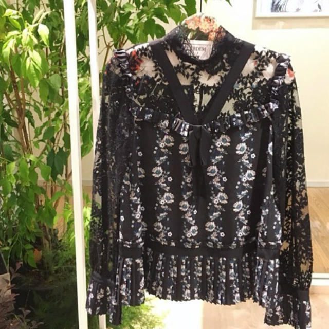 erdem×h&m コラボ フラワーレース 長袖 ブラウス シャツ 36レディース