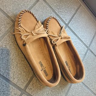 ミネトンカ(Minnetonka)のミネトンカ❤︎スエード❤︎スリッポン❤︎キャメル24〜4.5くらいの方に(スリッポン/モカシン)