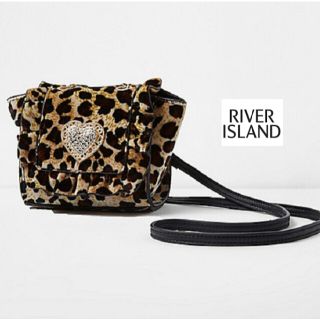 リバーアイランド(RIVER ISLAND)の初売りセール♡*River Island*レオパードベルベッド♡ミニショルダー♡(ボディバッグ/ウエストポーチ)