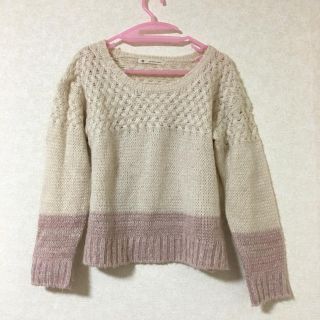 マジェスティックレゴン(MAJESTIC LEGON)のMAJESTIC LEGON ニット セーター ピンクホワイト(ニット/セーター)