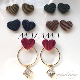 選べる♡！ハートニットカボション ピアス(ピアス)