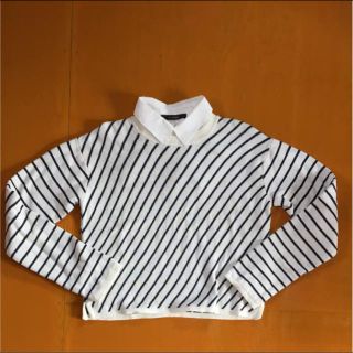 ダブルクローゼット(w closet)のw closet 斜めボーダー ニット(ニット/セーター)