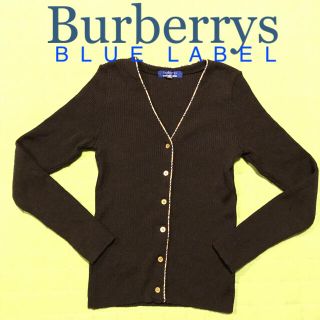 バーバリーブルーレーベル(BURBERRY BLUE LABEL)の【ジャンク品 】 バーバリー  ブルーレーベル  訳アリ Ｖネック カーディガン(カーディガン)