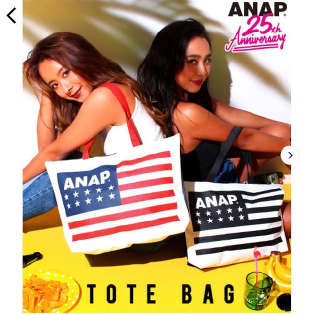 ANAP(アナップ)のANAP♡トートーバック♡アメリカン♡BBQ♡ビーチ♡ レディースのバッグ(トートバッグ)の商品写真