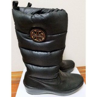 トリーバーチ(Tory Burch)の【Tory Burch】ダウン×レザーブーツ　ブラック(ブーツ)