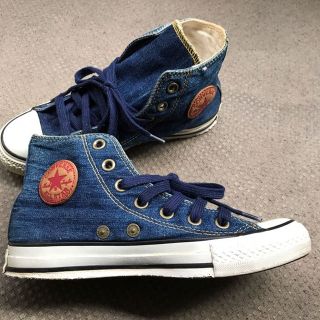 希少CONVERSE ★ALL STARハイカットロング デニム　6 25cm