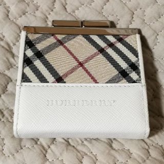 バーバリー(BURBERRY)のBURBERRY　コインケース　白　チェック(コインケース)