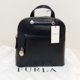 フルラ(Furla)の[新品] フルラ パイパー リュック バックパック 黒 定価＄420(リュック/バックパック)