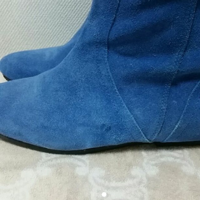 Lui's　スエード　ブーツ　ブルー レディースの靴/シューズ(ブーツ)の商品写真