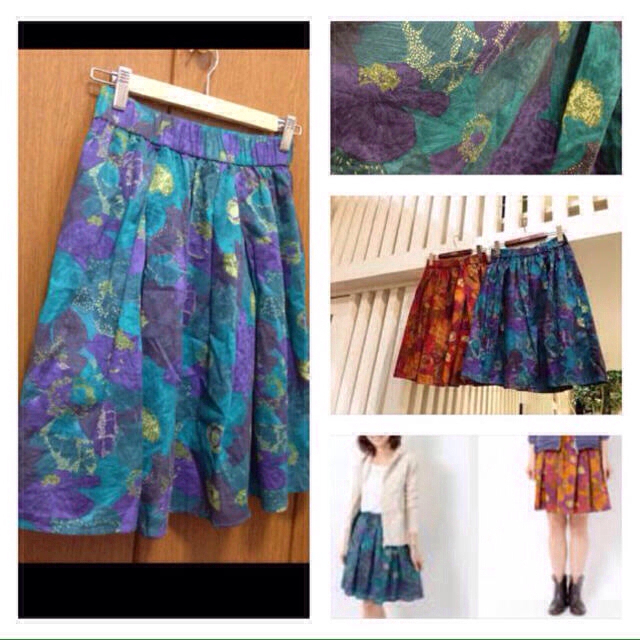 URBAN RESEARCH(アーバンリサーチ)のDOORS 花柄スカート レディースのスカート(ひざ丈スカート)の商品写真